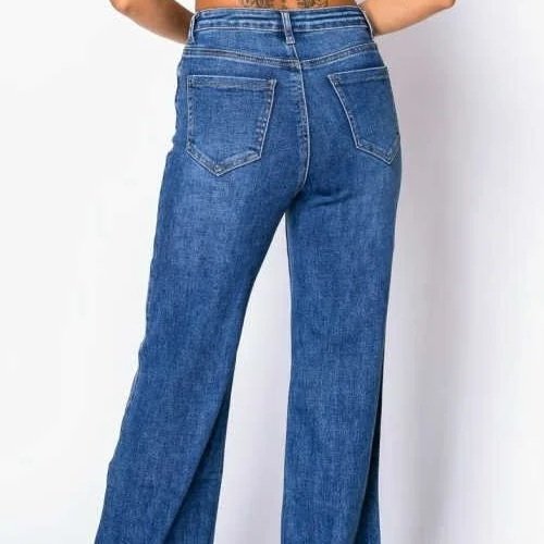 Nina Rossi - Diamond Drip Blue Denim Jeans