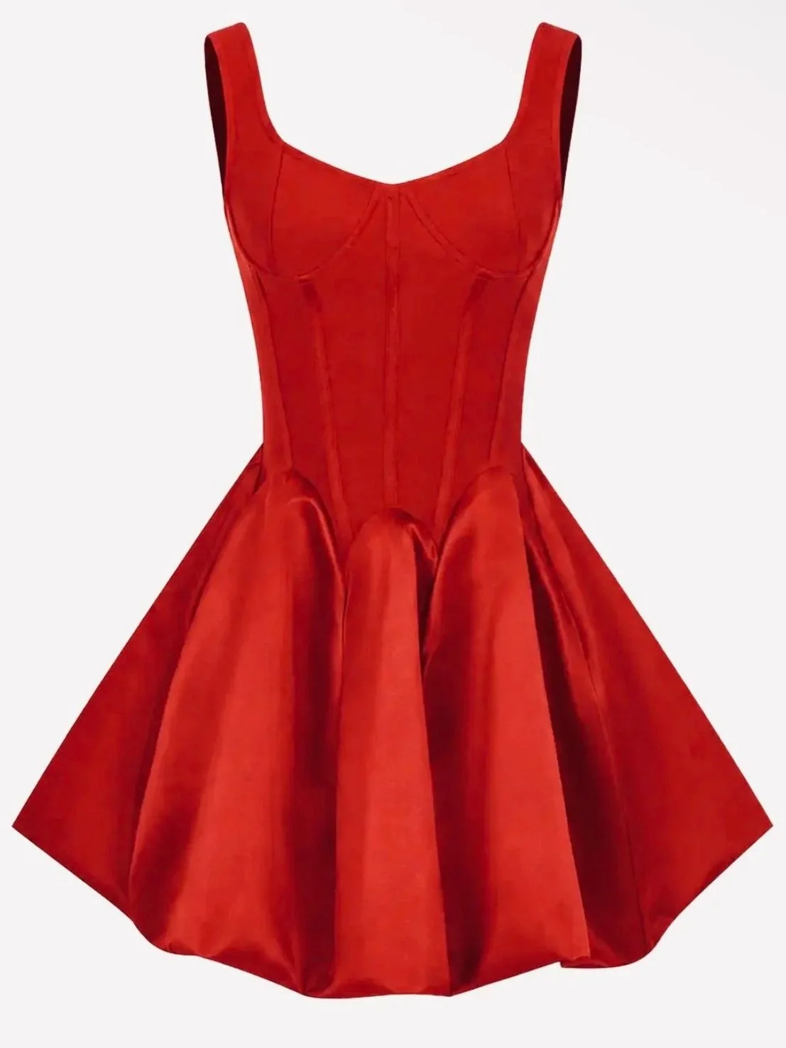 Rivir - Bandage Sleeveless Satin Flare Dress