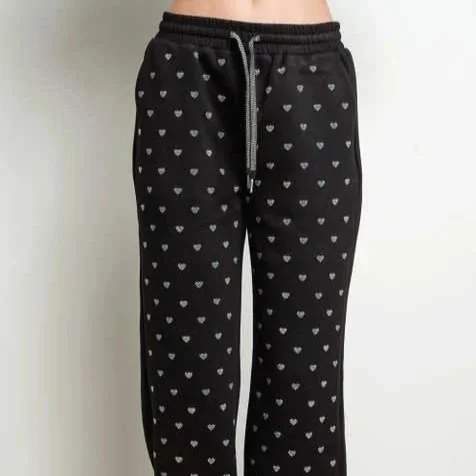 KIWI - Rhinestone Hearts Joggers Set