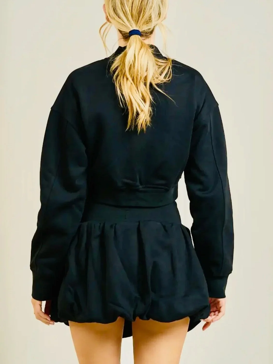 ANWND - Bubble Skirt & Cropped Zip-Up Set