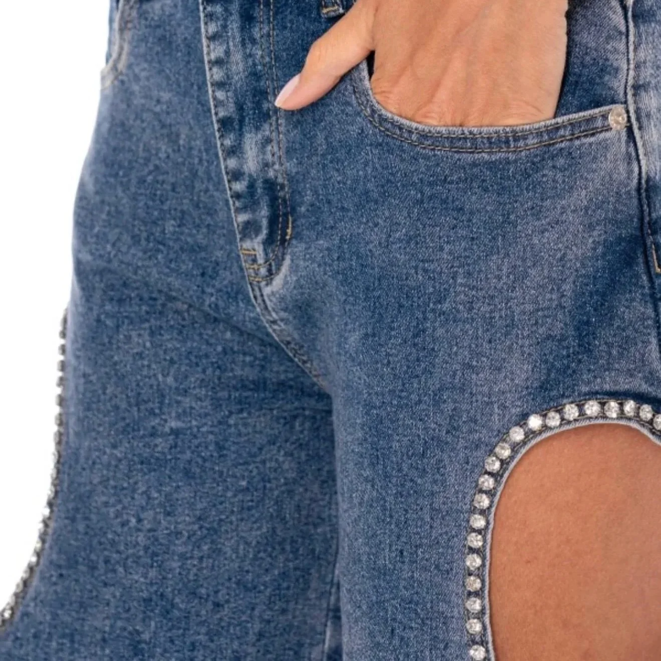 Galita - Denim Cut Out Heart Jeans
