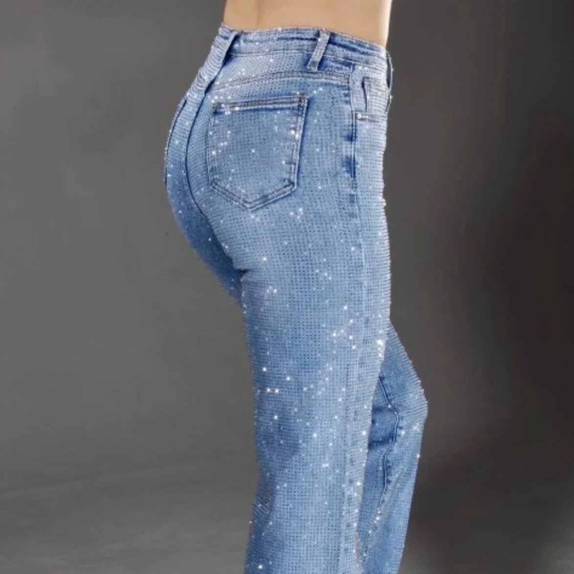 Nina Rossi Jeans - Beverly Hills Full Rhinestone Jeans