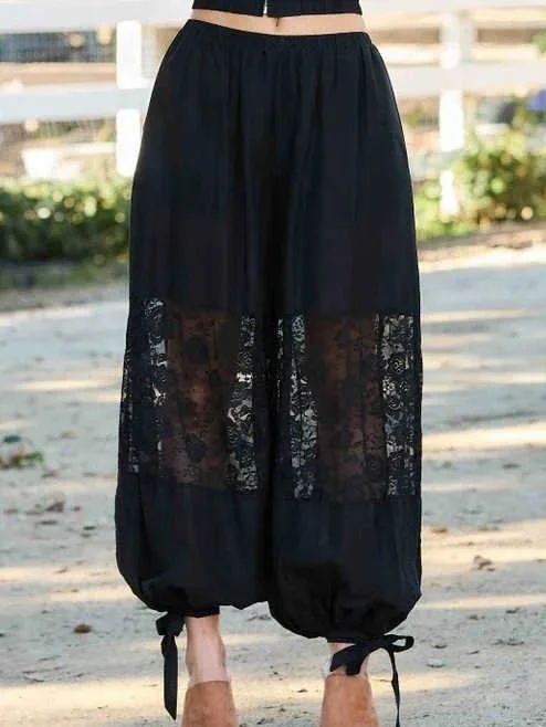 Vibrant M.I.U - Lace Wind Breaker Jacket and Lace Balloon Pants Set