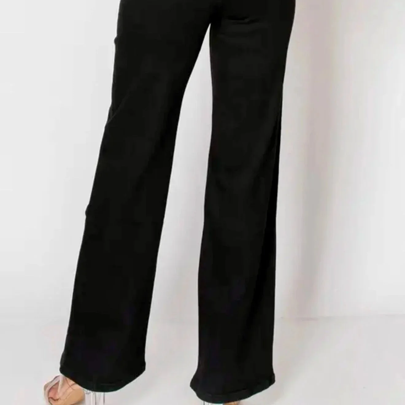 Nina Rossi Jeans - Embellished Straight Cut Black Denim Jeans