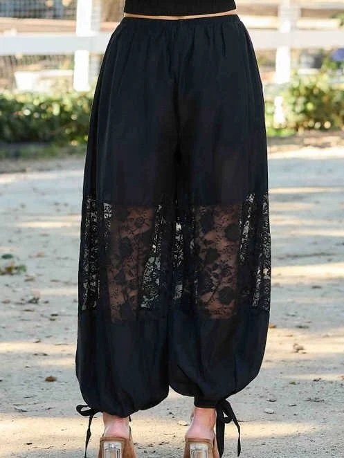 Vibrant M.I.U - Lace Wind Breaker Jacket and Lace Balloon Pants Set