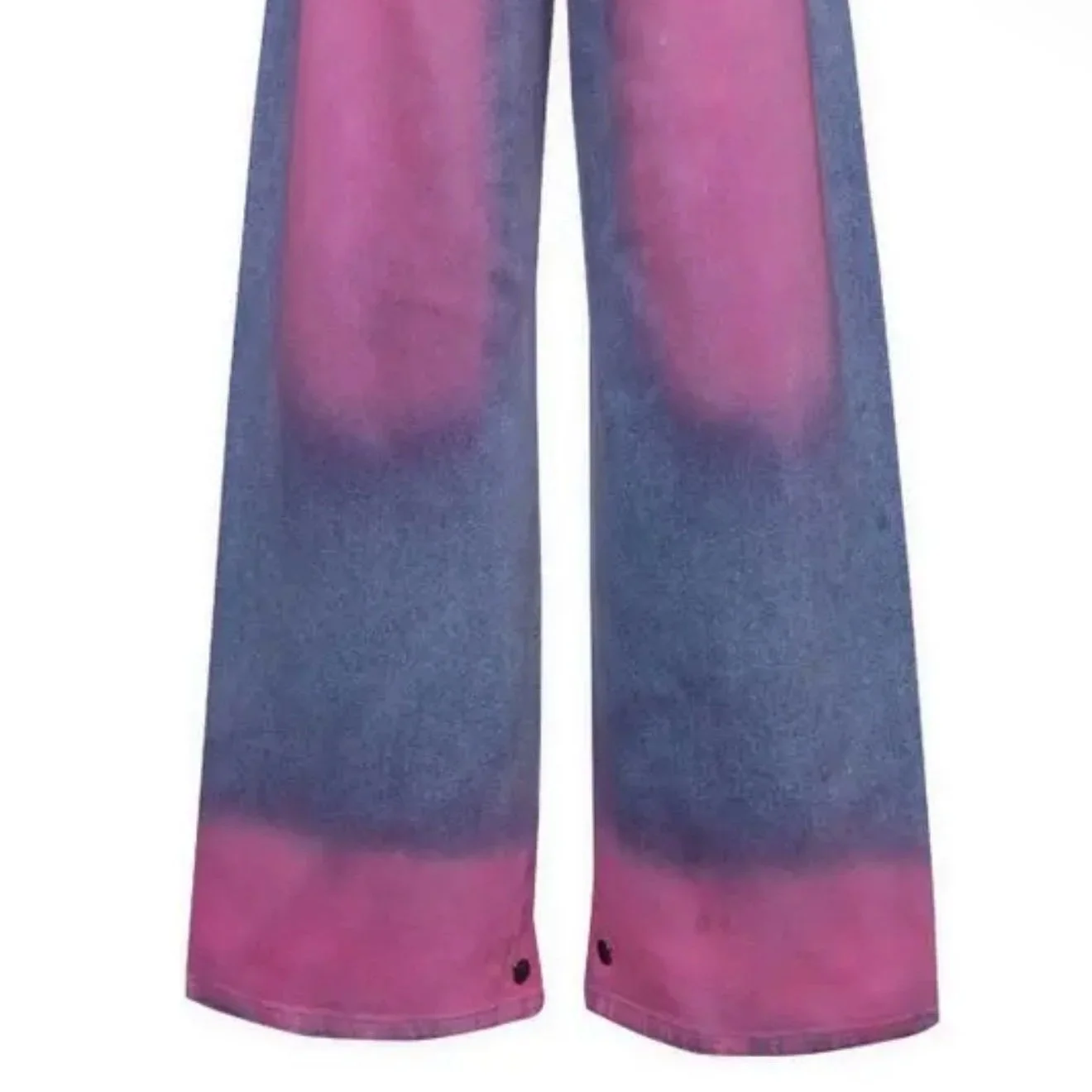 Rehab Lab - Neon Fade Two-Tone Wide Leg Jeans