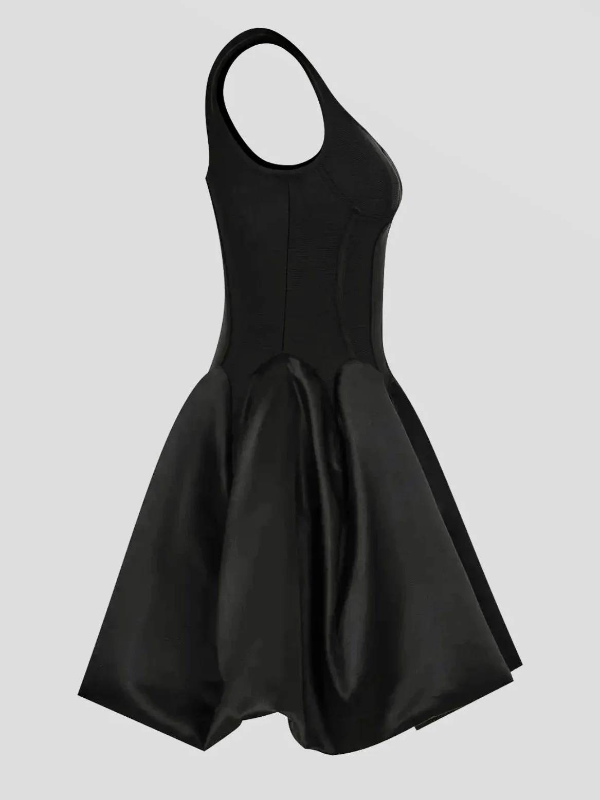 Rivir - Bandage Sleeveless Satin Flare Dress