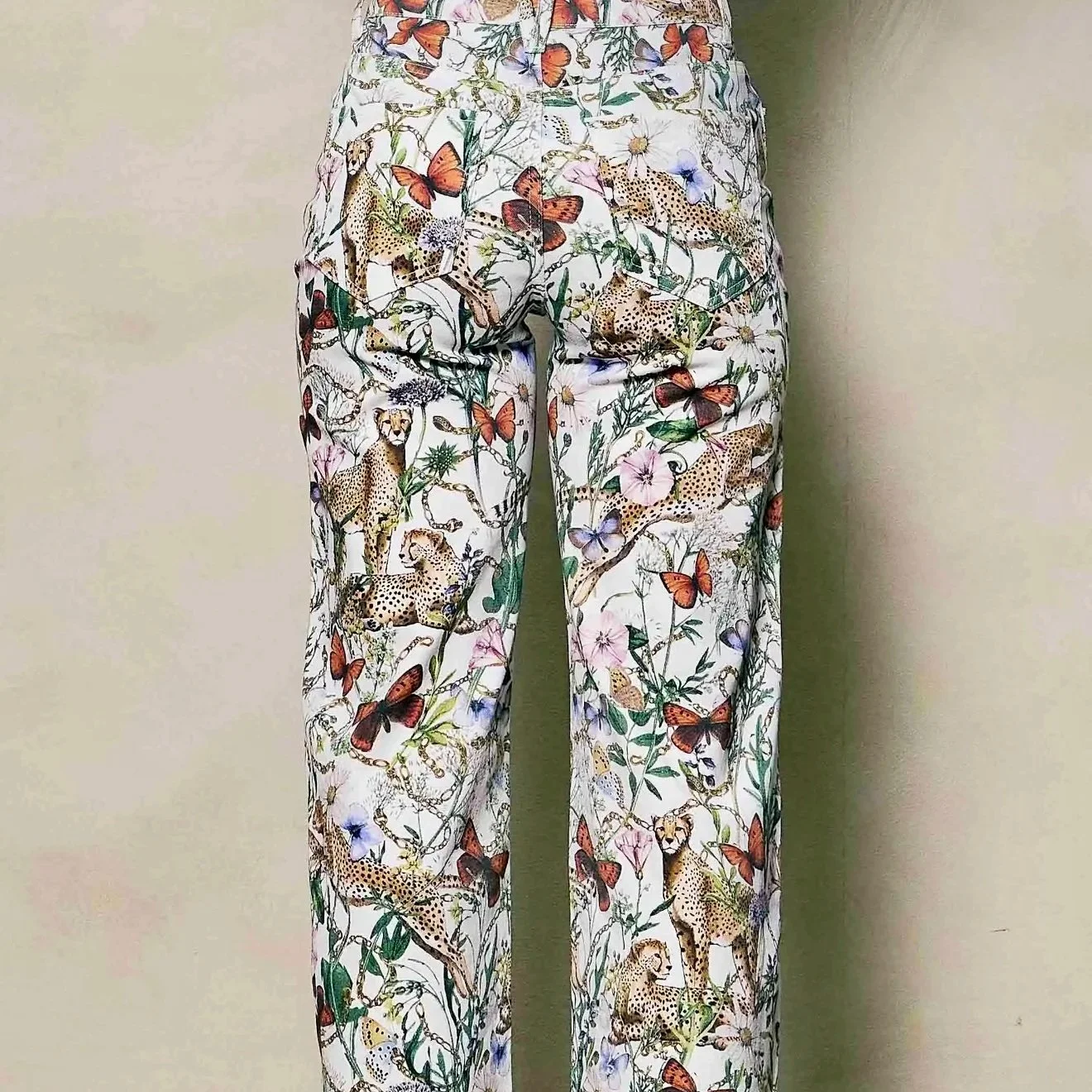 Vibrant M.I.U - Dreamy Floral Wide Leg Jeans