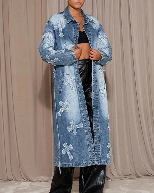 Rehab Lab - Cross Patch Trench Coat