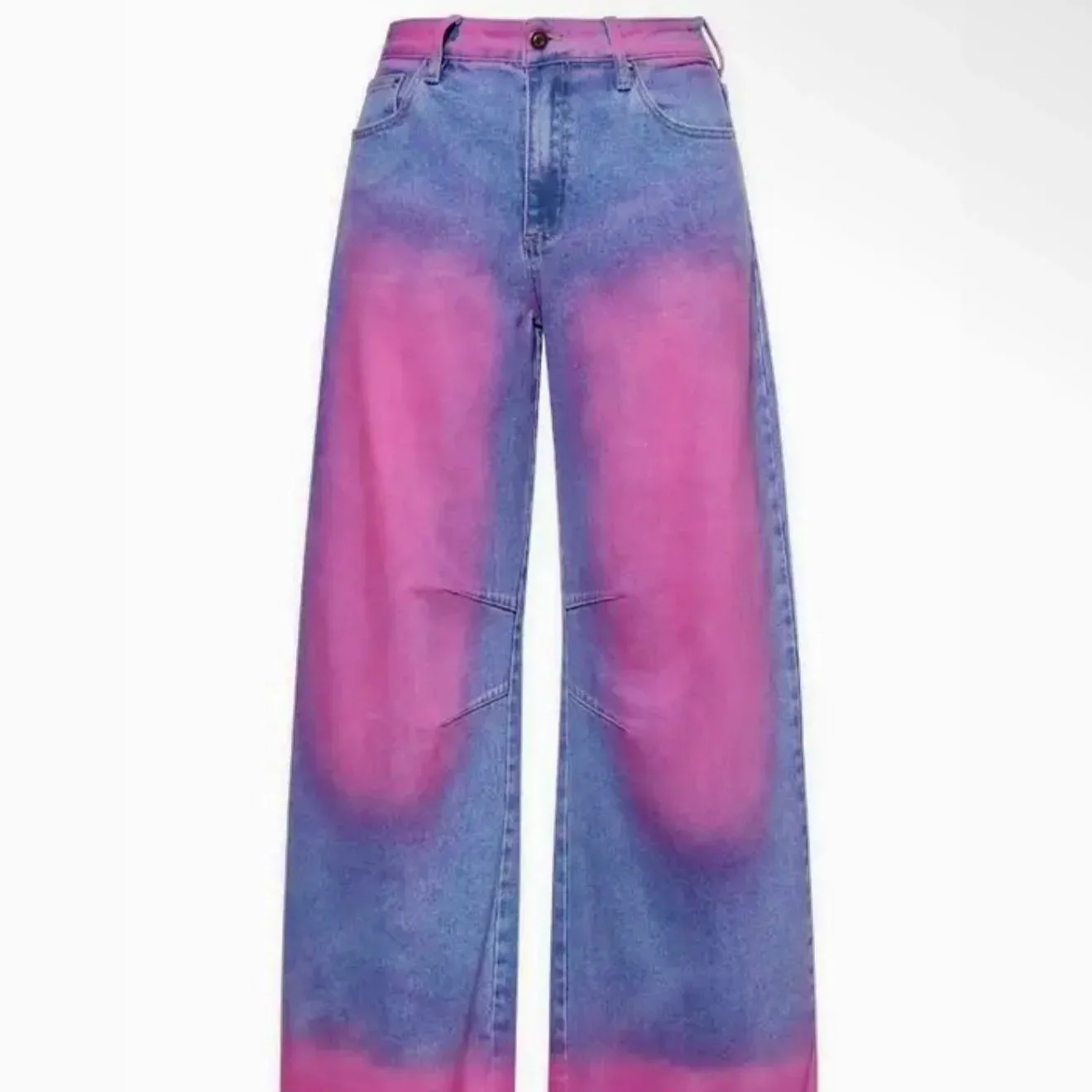 Rehab Lab - Neon Fade Two-Tone Wide Leg Jeans
