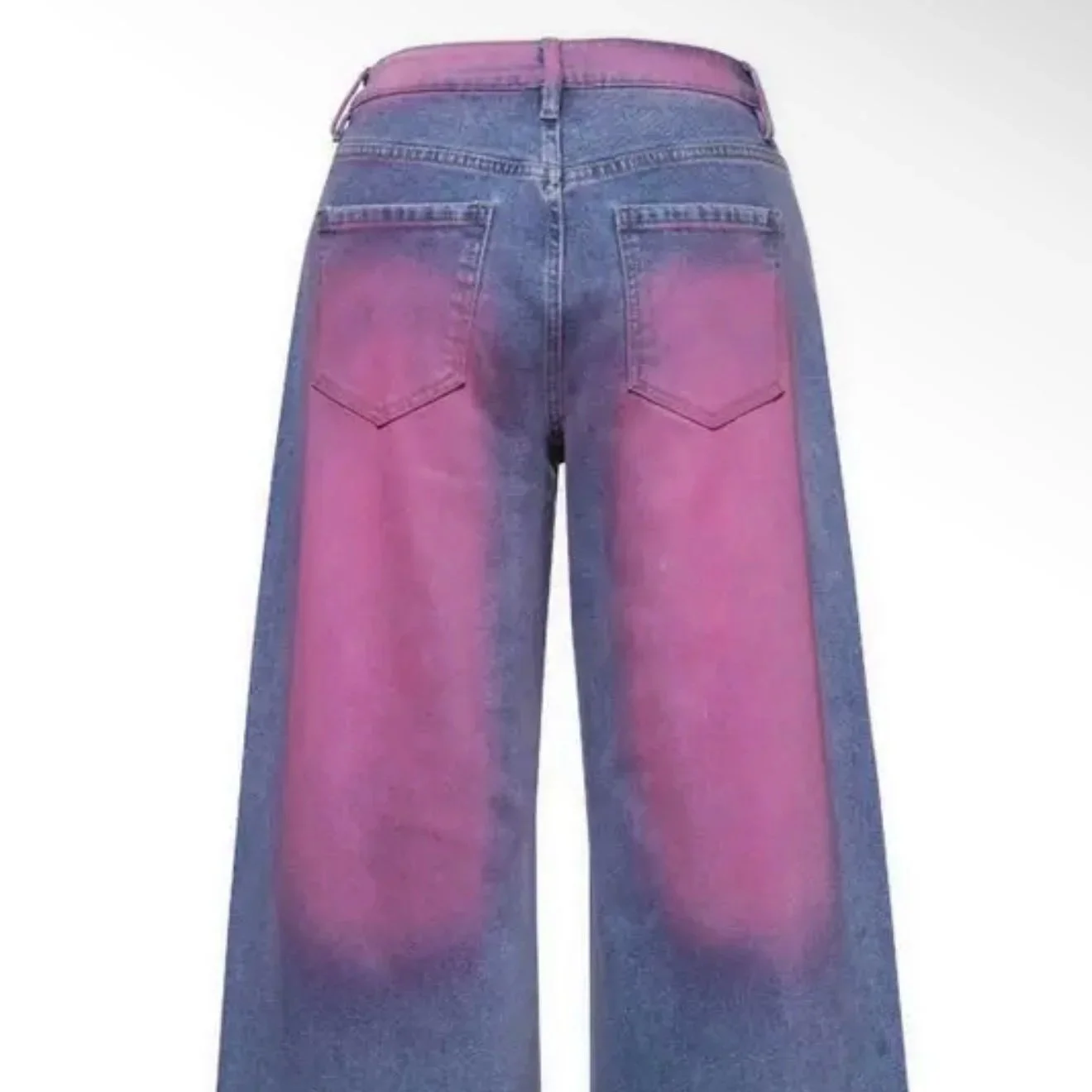 Rehab Lab - Neon Fade Two-Tone Wide Leg Jeans