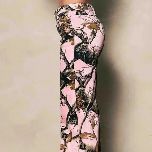 Vibrant M.i.U - PINK WOOD WIDE LEG JEANS