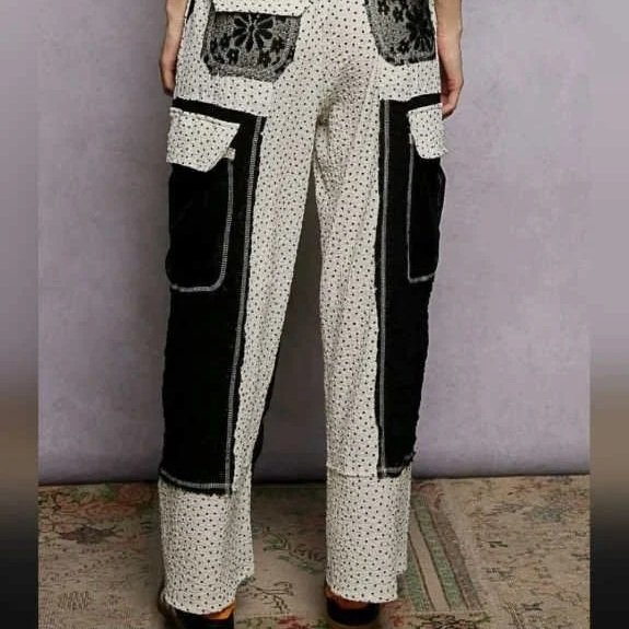 Floral See Through Lace Knit Pants - POL