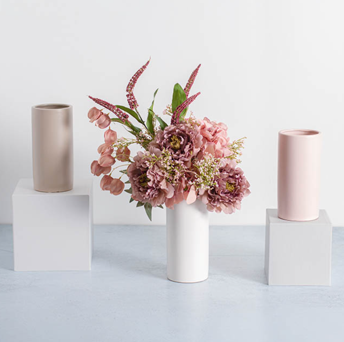 Ceramic Cylinder Vase - SMALL