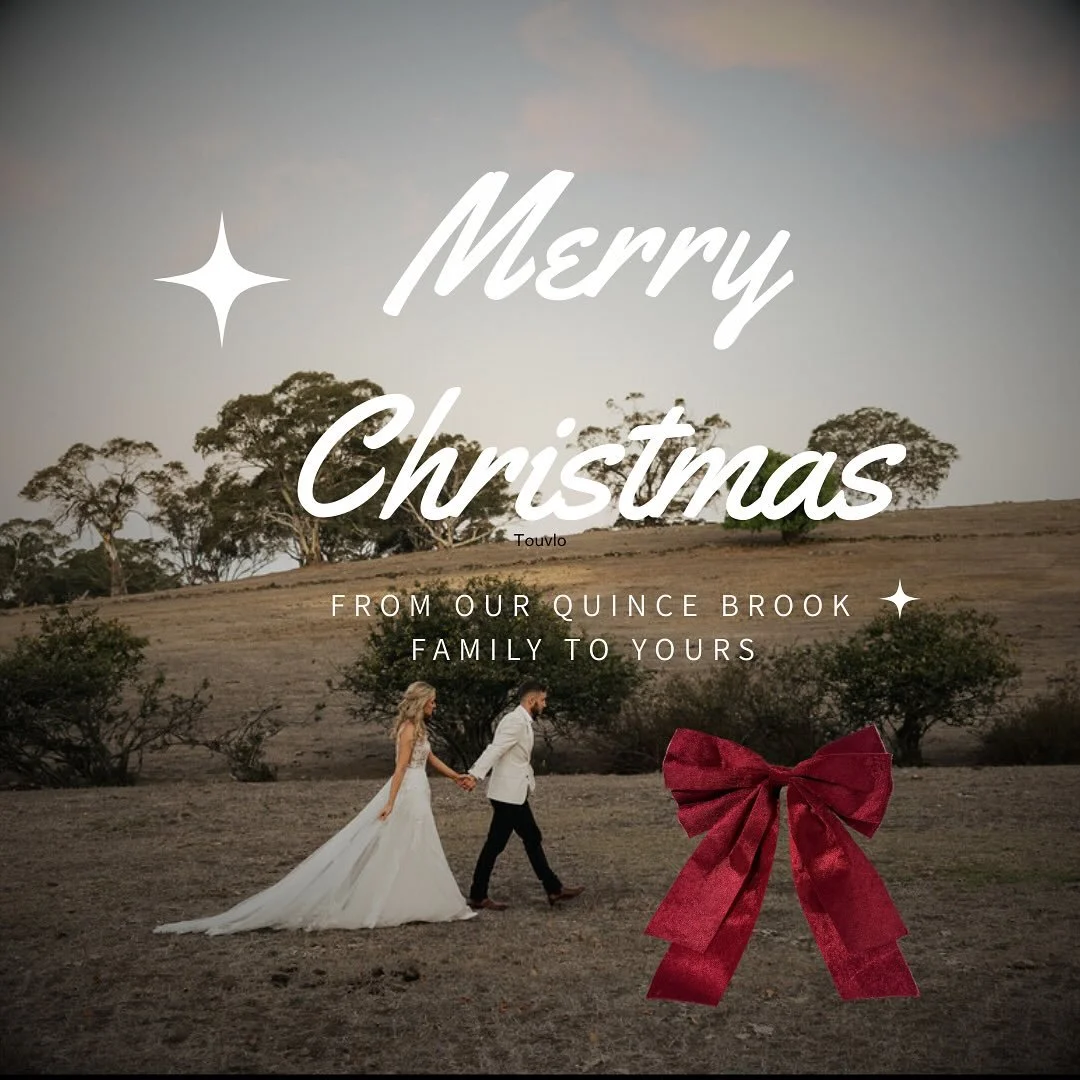 Merry Christmas from all of us at Quince Brook 🎄✨
We&rsquo;re so thankful for every couple who trusted us with their special day this year. Your love stories mean the world to us.
Here&rsquo;s to an exciting year ahead &mdash; we can&rsquo;t wait fo