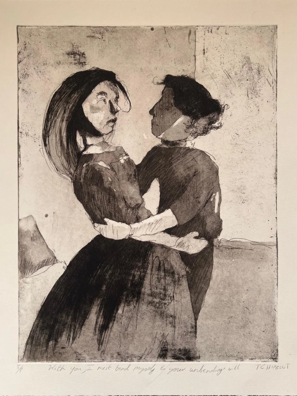 With You I Must Bend Myself To Your Unbending Will (2023)
Etching & aquatint, 57 x 44cm. A/P
Unframed
£1100