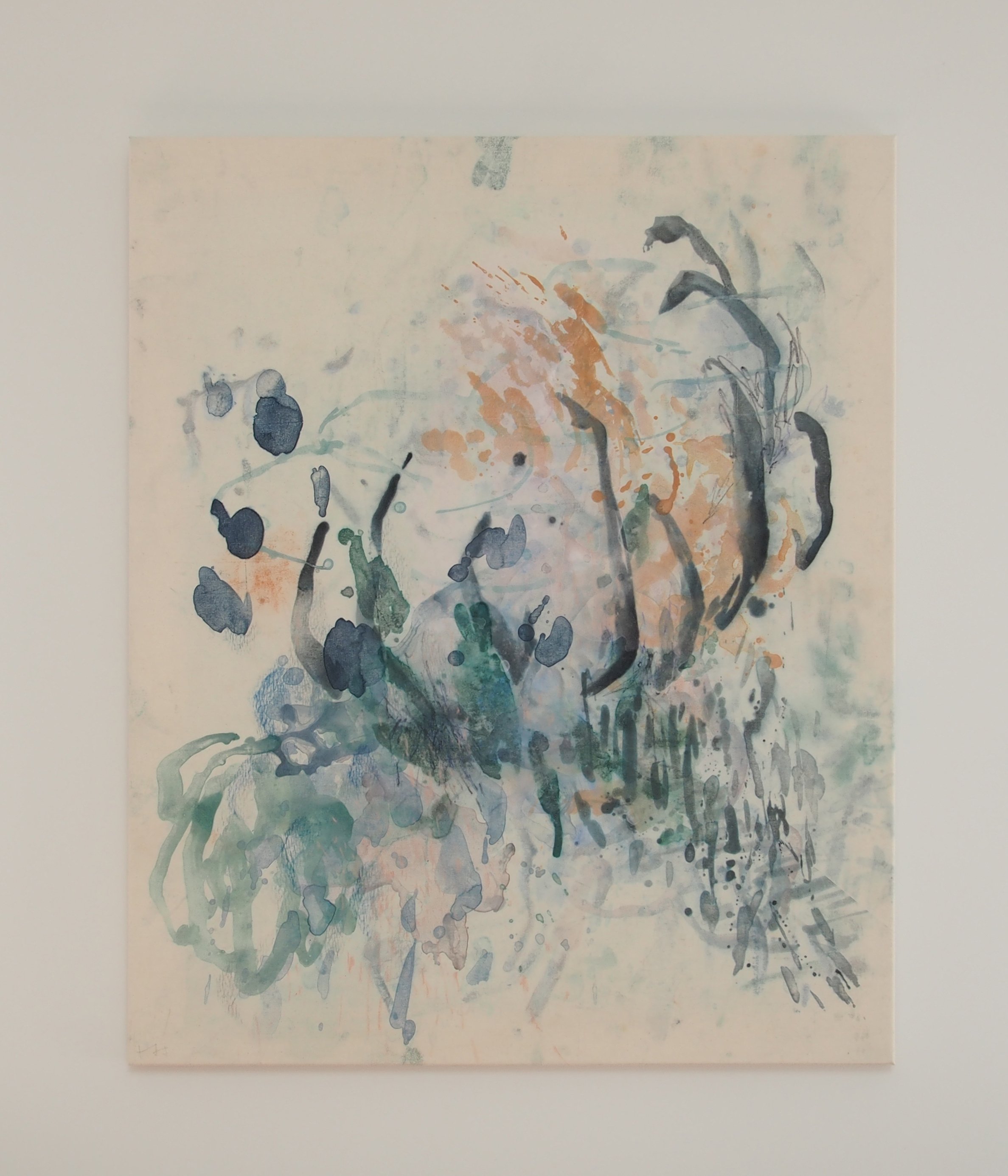 Don't Worry About What Is Real, 2022. Watercolour monotype on calico, 105 x 85cm. Unique. Unframed £1500