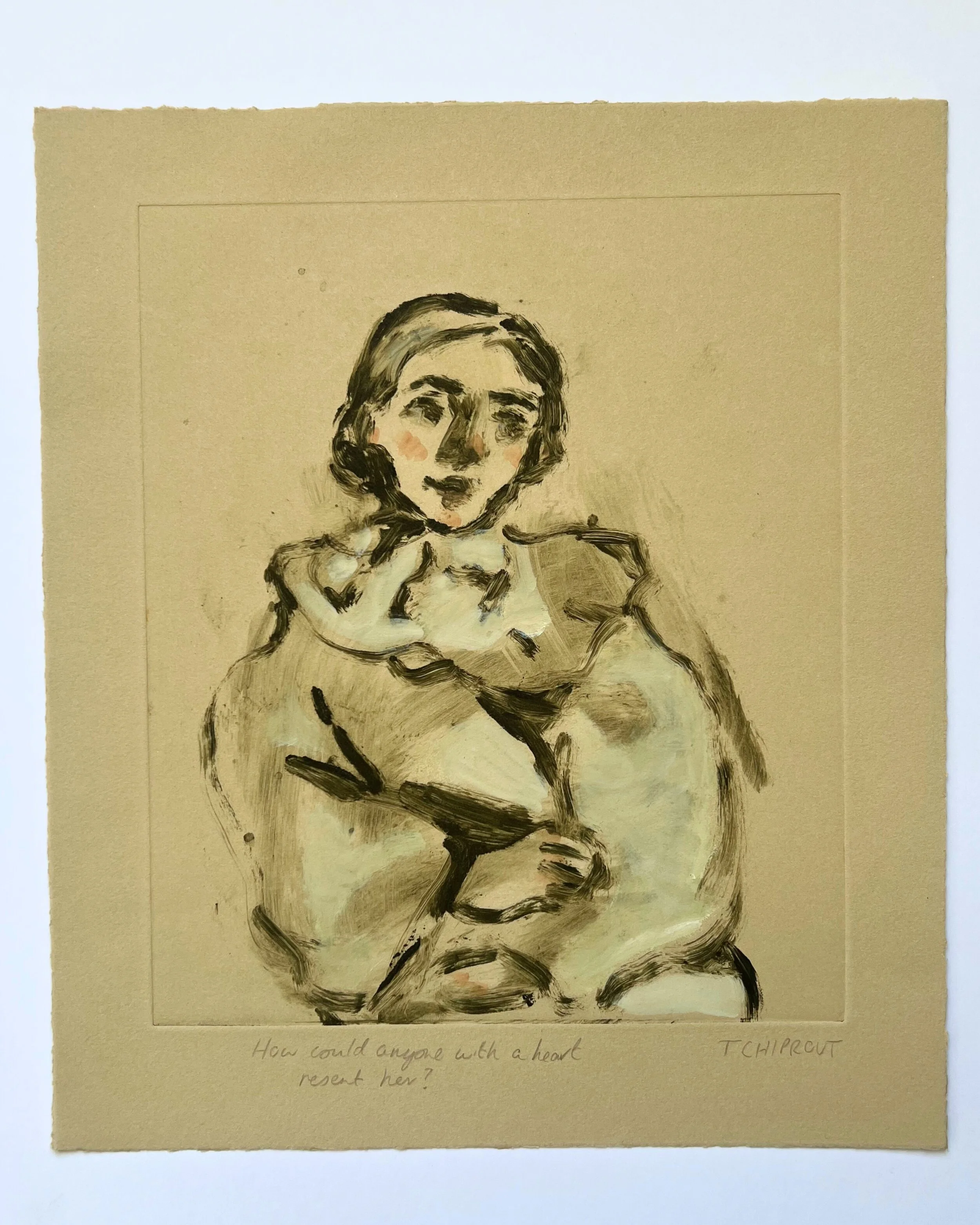 How Could Anyone With a Heart Resent Her?, 2025. Monotype on Somerset textured paper
37.2 x 31.7cm.
Unframed
£1850