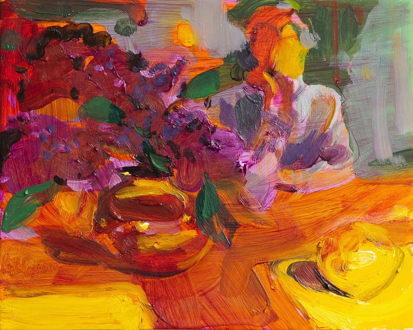 Let The Day Drop Down, 2024
Oil on board, 20.3x25.4cm
£1500