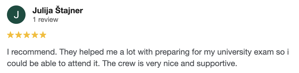 Google review šola art:tečaji