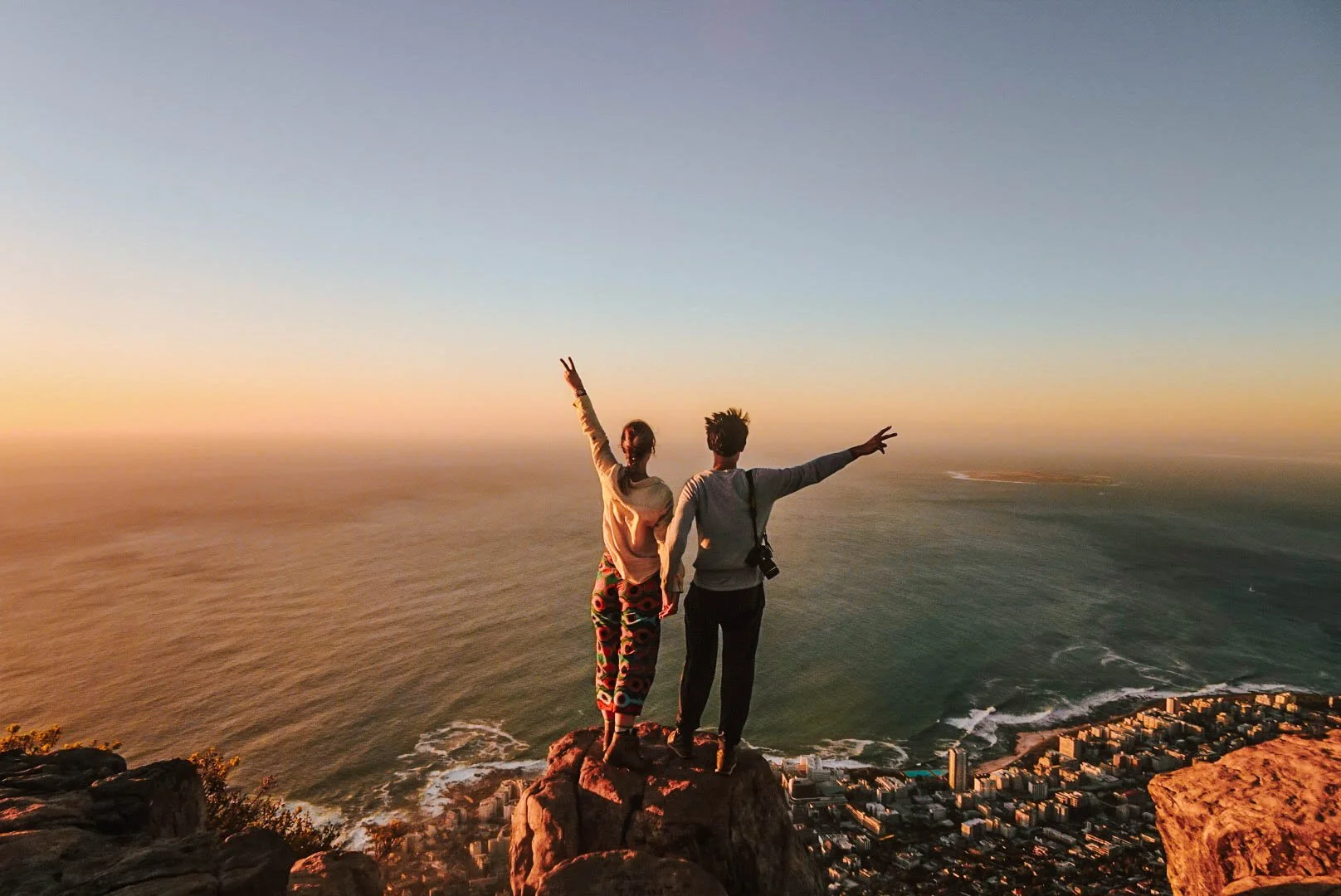 sunset hike cape town lions head road trip south africa