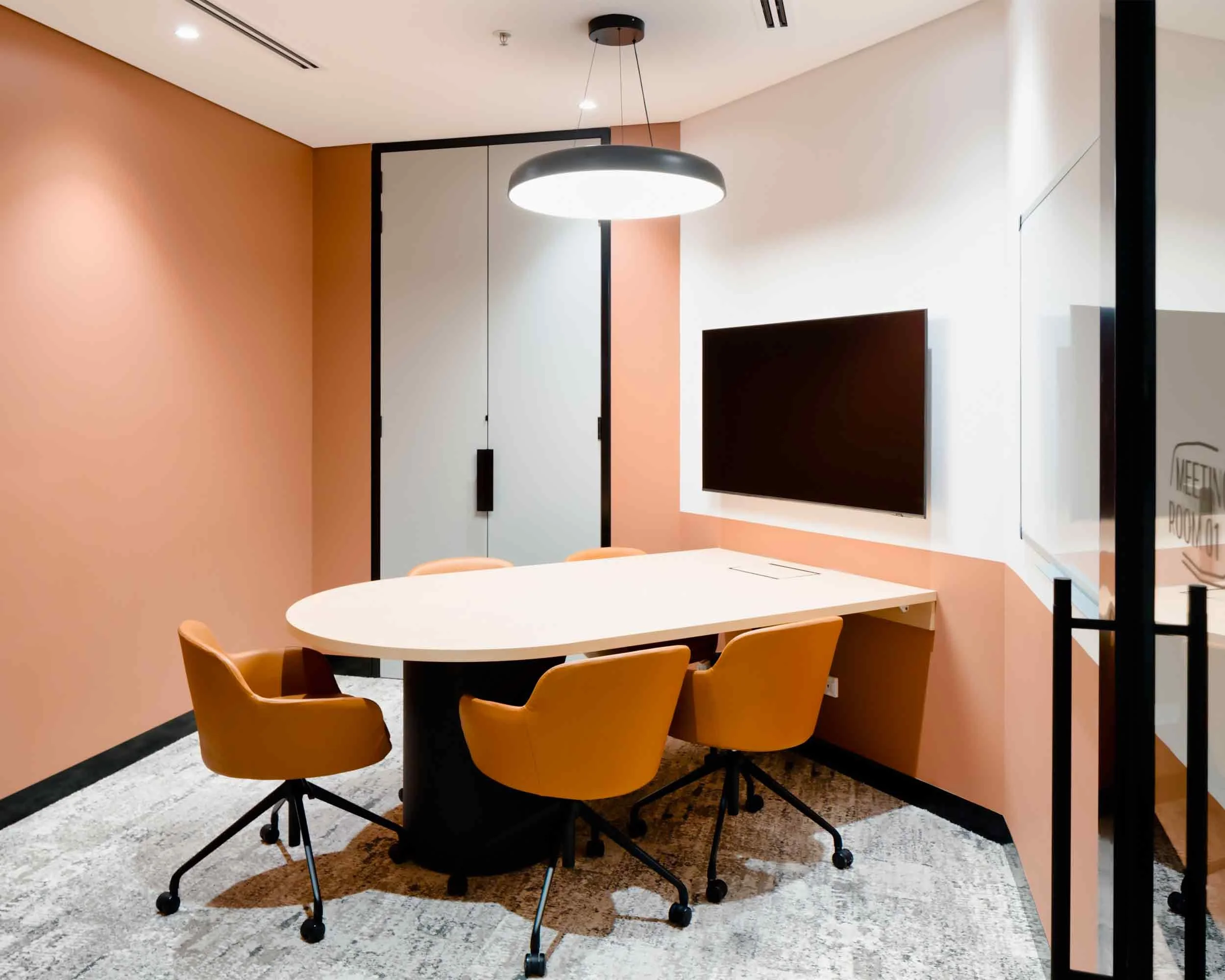 Level 17 99 Walker Street Meeting Room With Screen, Velcomm Project