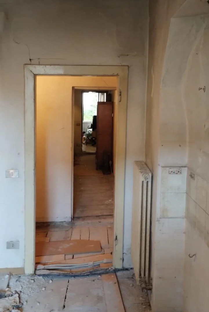 Kitchen door before renovation