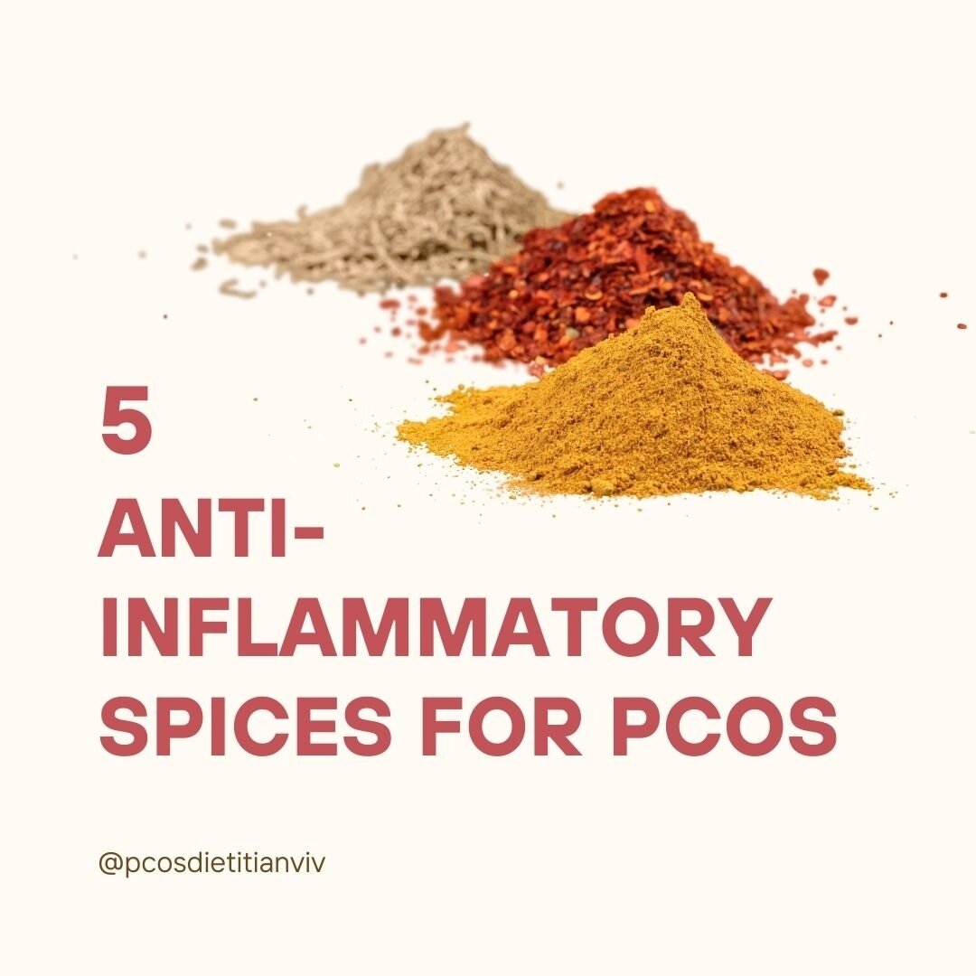 🧡Did you know that adding spices to your meals can help fight inflammation associated with PCOS? ⁠
⁠
🌿 Embrace the incredible anti-inflammatory effects of these flavorful plants and nourish your body from within!⁠
⁠
👀Remember, spices are just one 