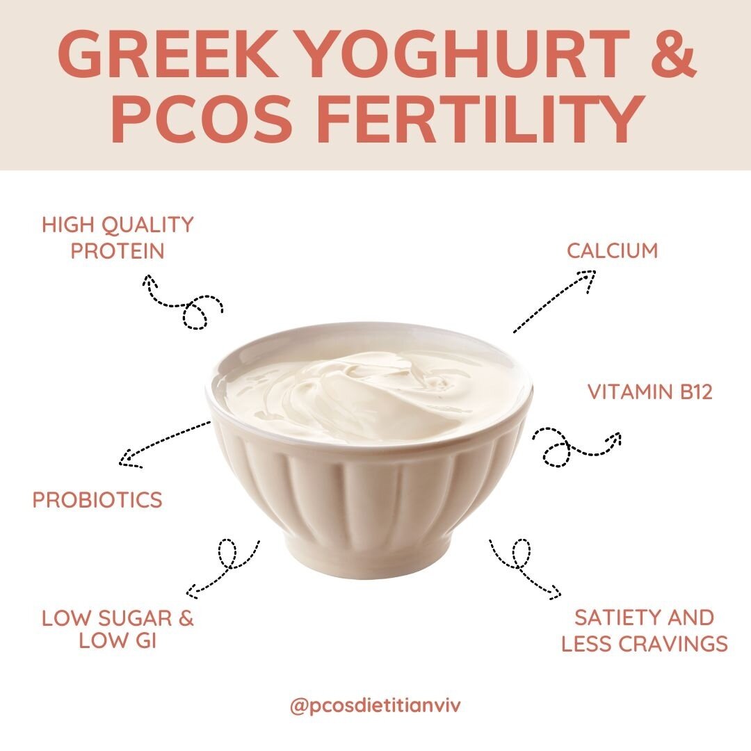 ✨Fueling PCOS fertility with a creamy boost of Greek Yoghurt! ⁠
⁠
Greek yogurt is a nutrient-packed powerhouse, rich in protein and calcium, making it a delicious choice for women with PCOS aiming to enhance their fertility. ⁠
⁠
🌟Not only does it pr