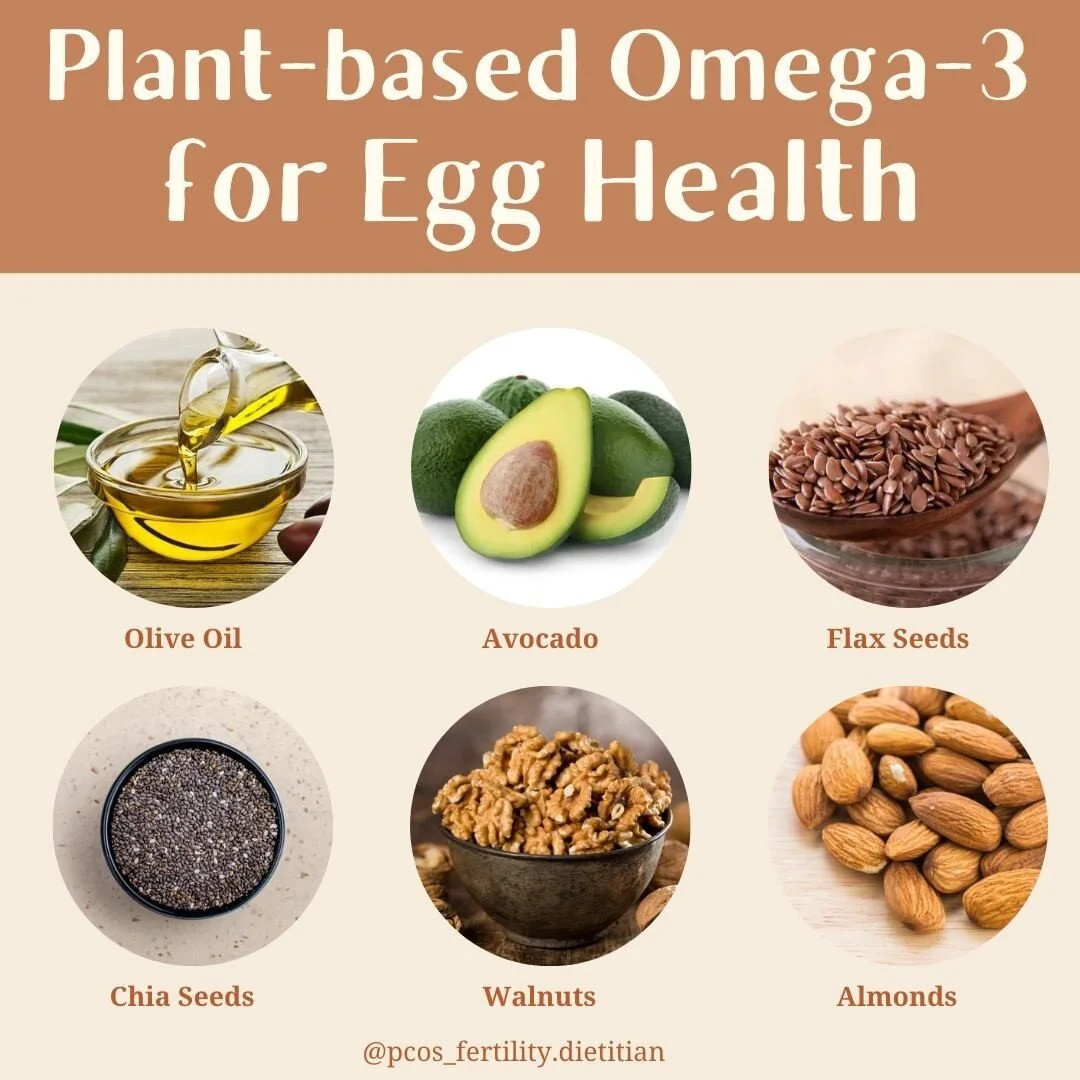 ✨Don't feel fishy about trying to boost your fertility - try plant-based Omega-3s for an alternative way to get hormone-balancing goodness! ⁠
⁠
🥑 Omega-3 fatty acids have various benefits for your body and brain, and especially for egg health.⁠
⁠
He