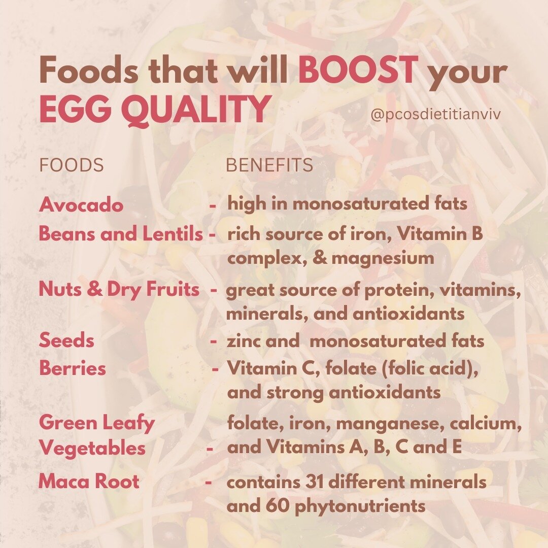 Here are the nutrients needed to boost fertility:⁠
⁠
Vitamins, Folic Acid, Fibers, Iron, Monosaturated Fats, Carbohydrates, Proteins, High-Fat dairy⁠
⁠
If you are trying to conceive, one of the things that you should take care of most is your diet an