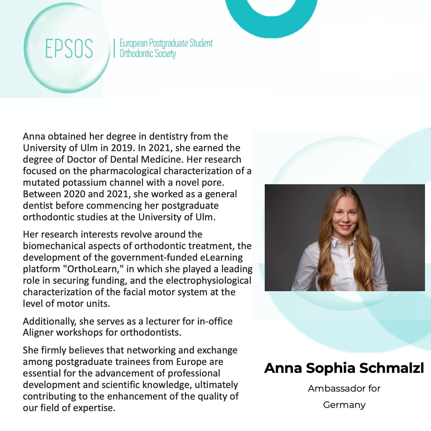 Meet Anna, the new EPSOS ambassador for Germany! 👋