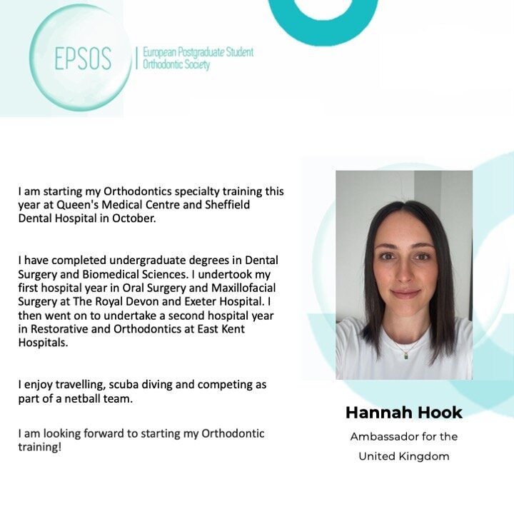 Welcome Hannah, our new EPSOS ambassador for the UK! 👋