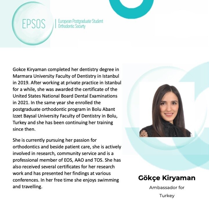 Meet G&ouml;k&ccedil;e, the new EPSOS ambassador for Turkey! 👋