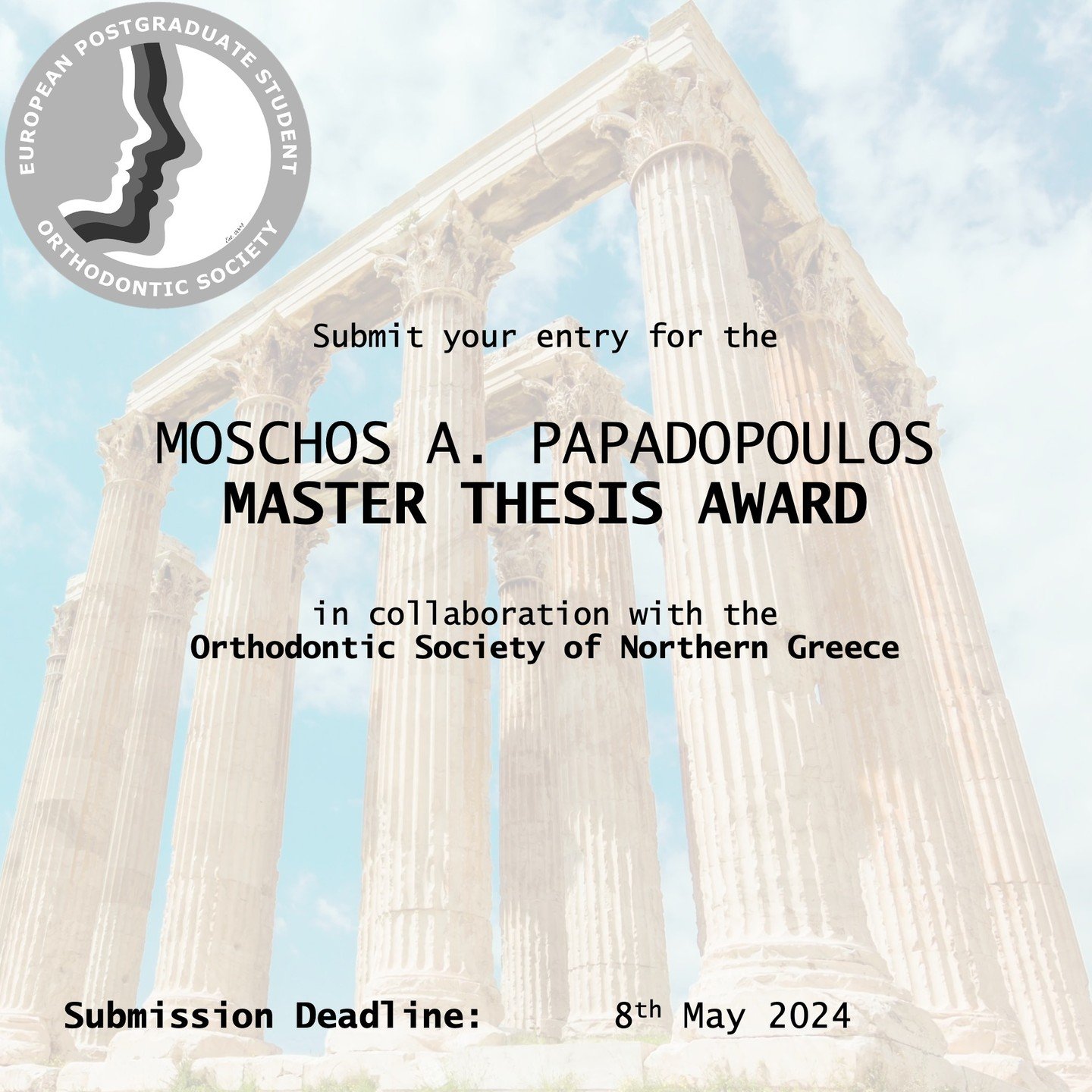 In collaboration with the Orthodontic Society of Northern Greece, we are accepting master&rsquo;s thesis abstracts conducted by a current or a former postgraduate student as part of their orthodontic speciality training program. The Master Thesis mus