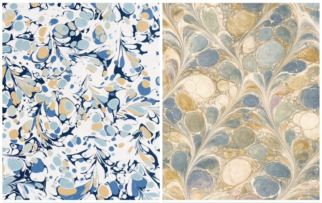 Marbled heritage paper design