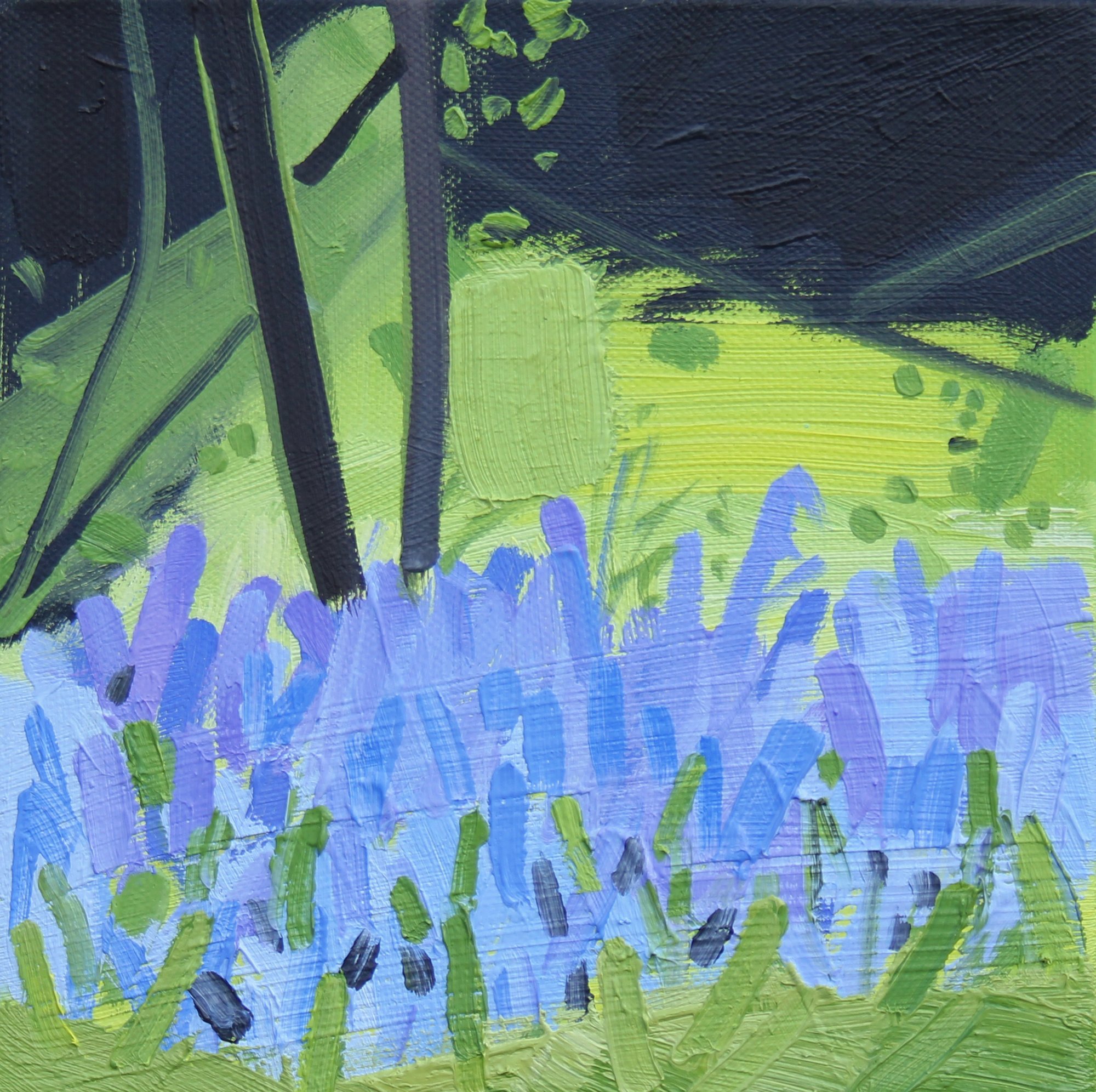 Micro Bluebell Woods 1 - Oil on Canvas - 20cm x20cm 2022.jpg