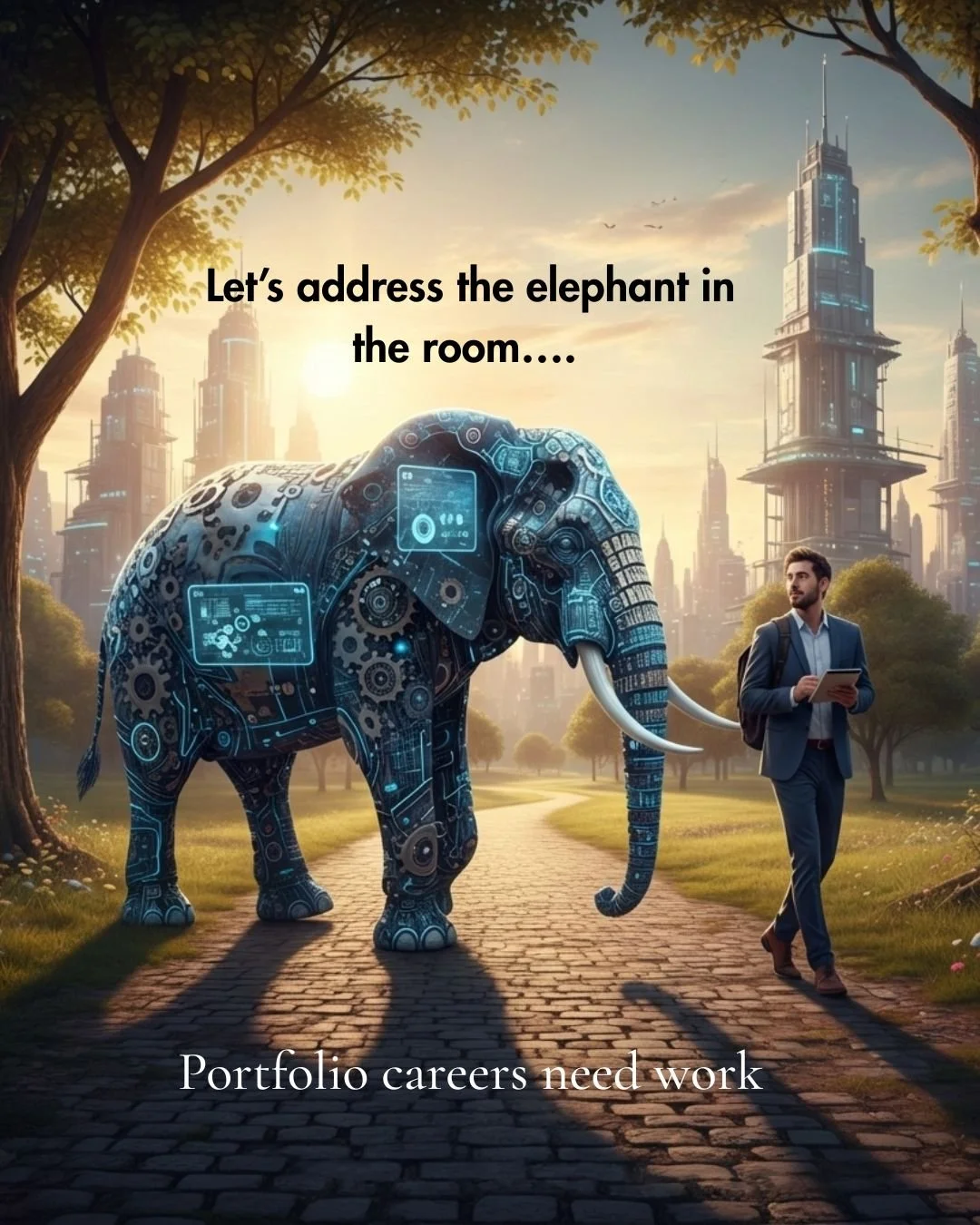 Let&rsquo;s address the elephant in the room&hellip;. Portfolio careers do need work.

They are not a walk in the park, sorry! 🤪

 

Building a multi-income life takes effort, planning, and persistence. It is not about escaping hard work. It is abou