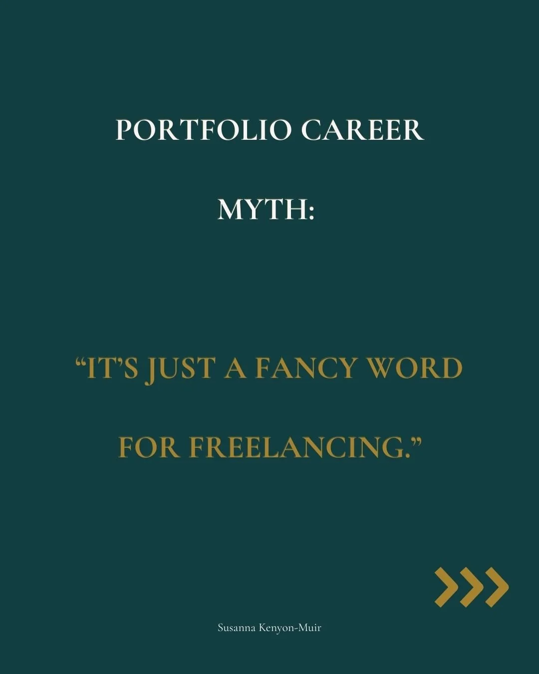 Portfolio Career Myth: &ldquo;It&rsquo;s just a fancy word for freelancing.&rdquo;

Not quite. And this myth keeps so many people stuck thinking, &lsquo;I don&rsquo;t want to be a freelancer&rsquo;.

Freelancing is one way to earn income.

A portfoli