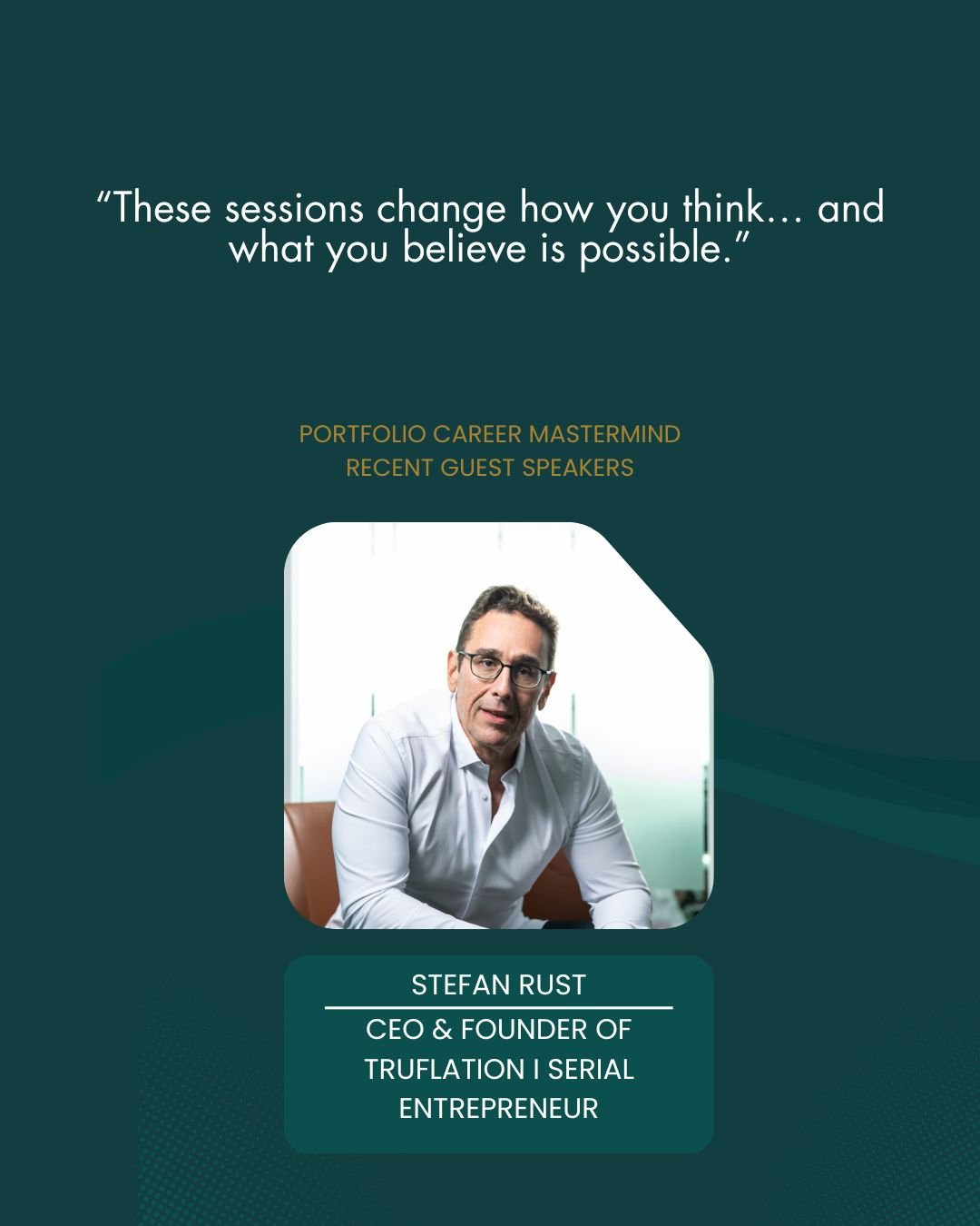 &ldquo;These sessions change how you think&hellip; and what you believe is possible.&rdquo;

One of the biggest pieces of feedback I get from my Portfolio Career Mastermind members?

👉 The guest speaker sessions are game-changing.

Because when you&