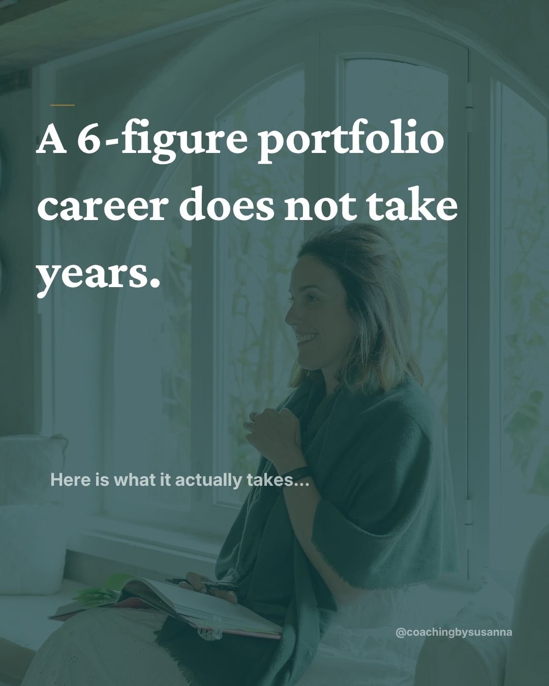 A 6-figure portfolio career is not built by waiting until you feel &ldquo;ready.&rdquo;

It&rsquo;s built by getting clear on ONE offer, ONE ideal client, and taking consistent action.

You already have the expertise, network and proof you need&helli