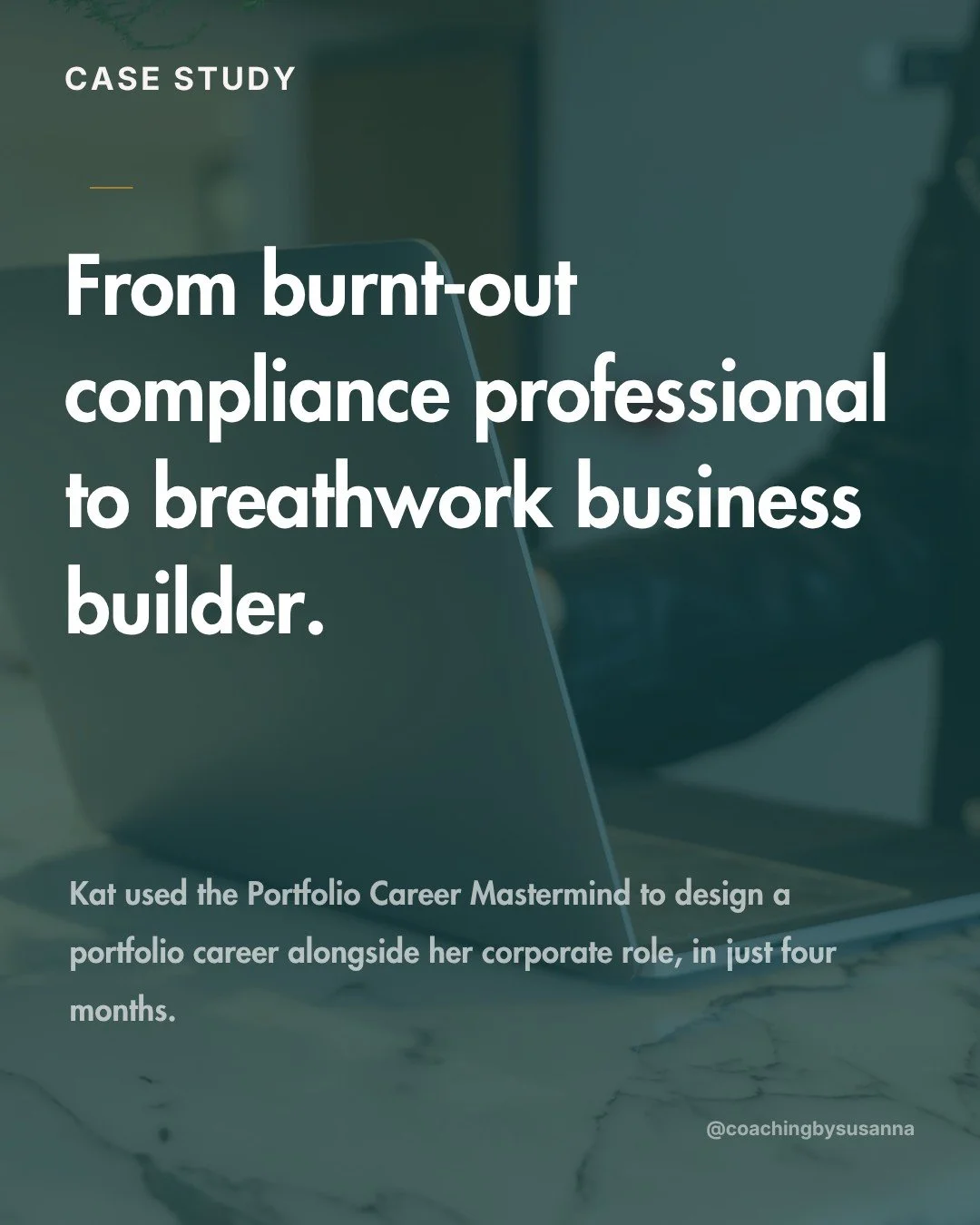 She didn't quit her job. She built something alongside it.

Kat is a senior compliance professional at a Big Tech company. Good salary. Strong CV and experience. Successful on paper.

But her nervous system was running on empty. And she had no idea w