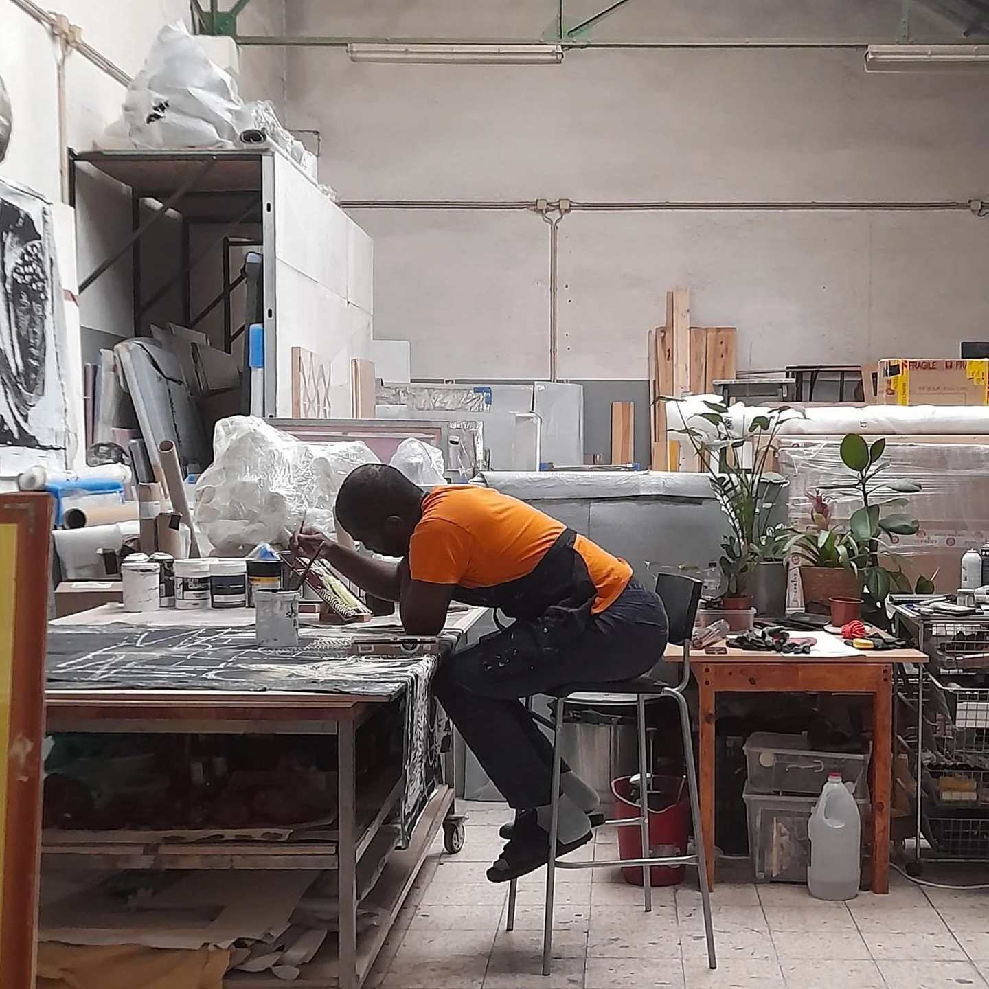 Studio work. 

&ldquo;Technological data storage strips all life from what has been. It is without time. Thus, a total present pre-vails today. It is abolishing the irretrievable moment. Time without moments is merely additive and no longer situative