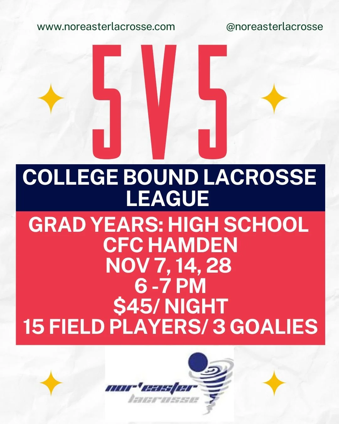 5v5 College Bound Lacrosse League