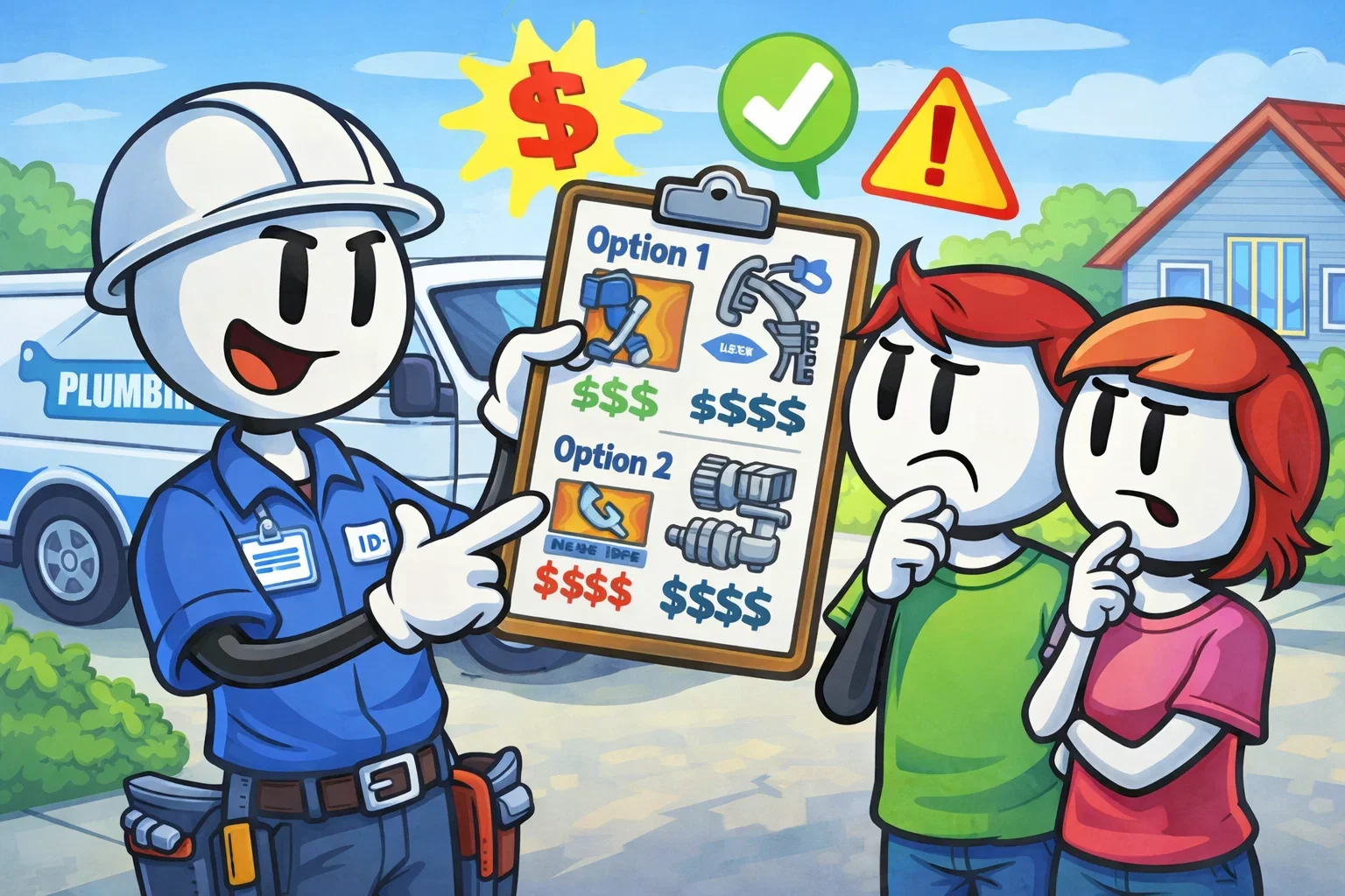 A licensed plumber explains repair options clearly, helping homeowners understand costs and avoid common plumbing scams.