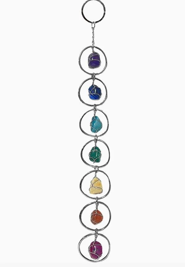 Rainbow Chakra Stone Hanging Ornament