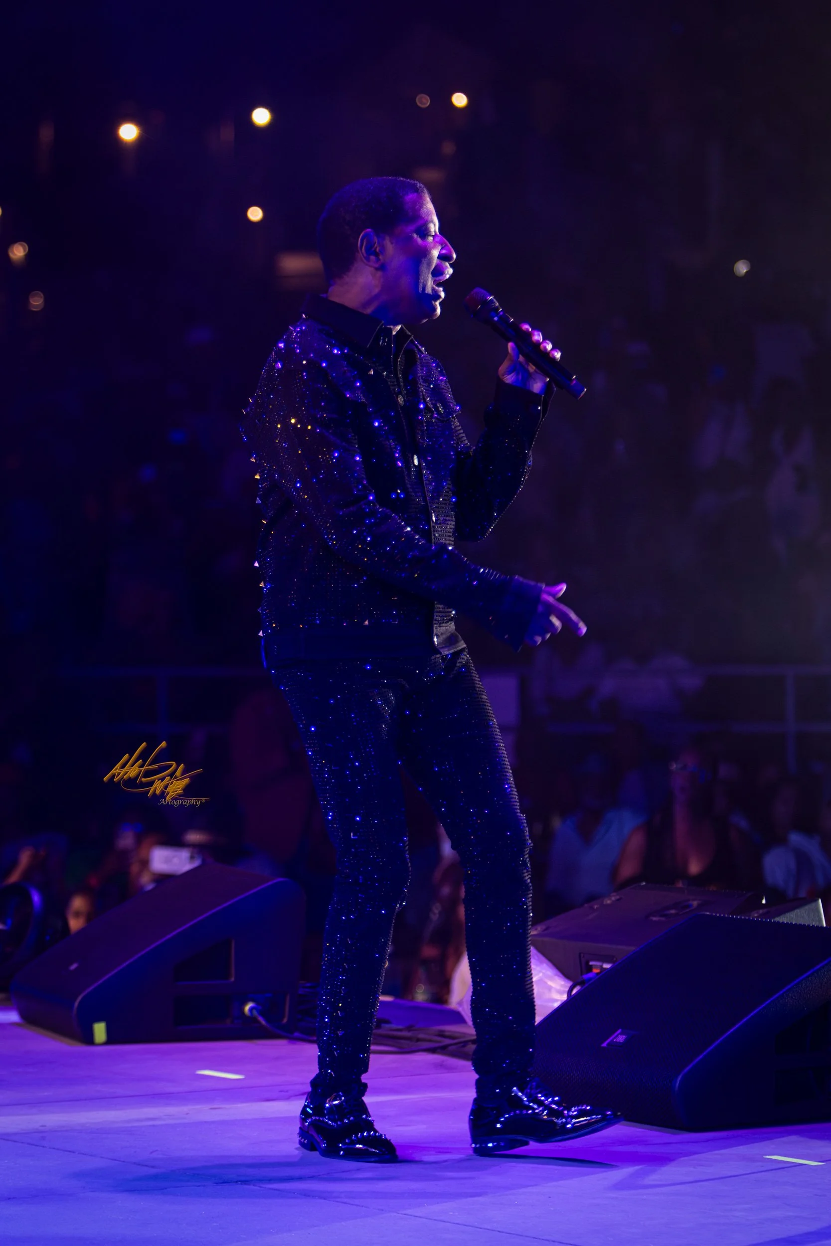 Concert photography featuring Babyface captured by Nat Carter.