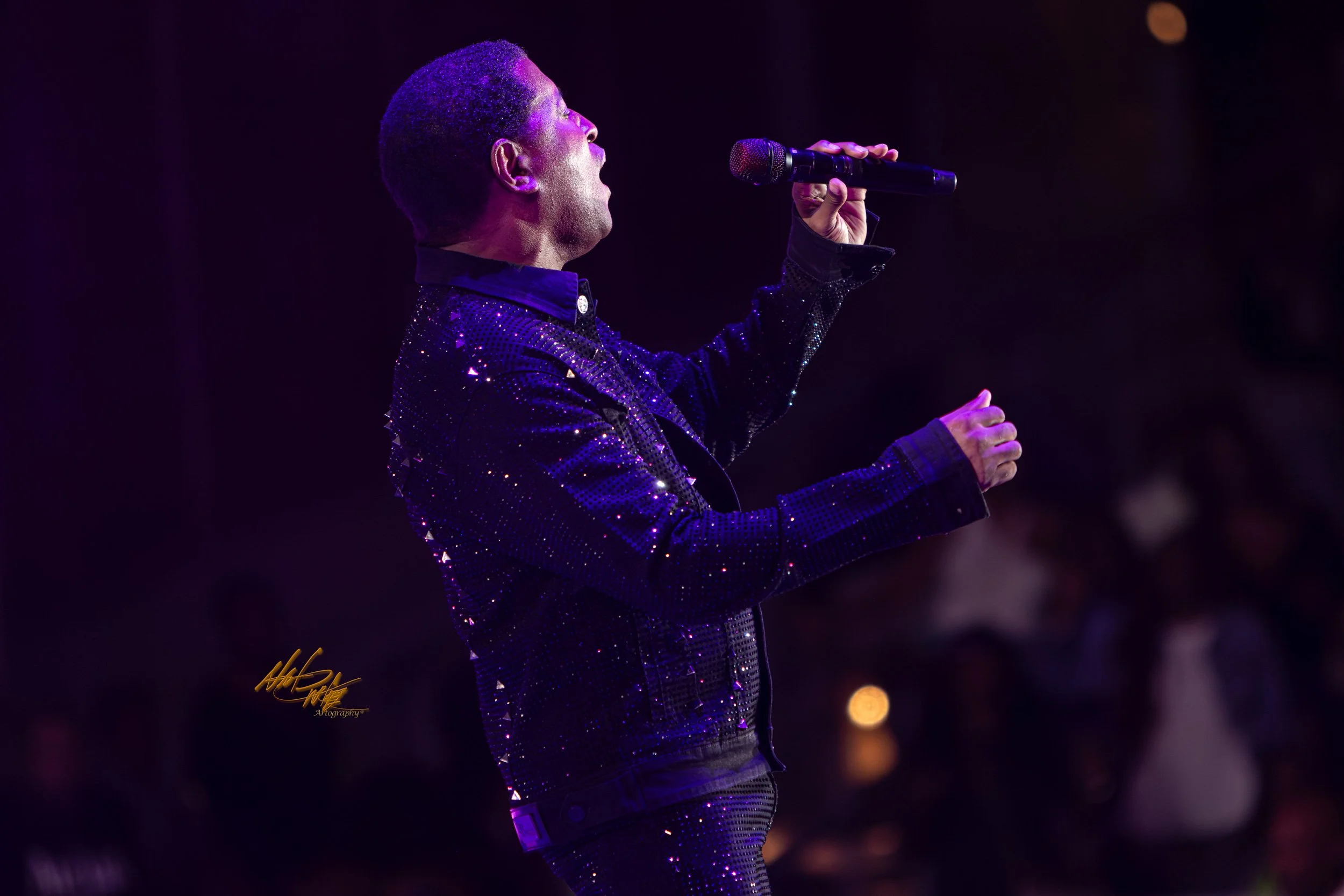 Concert photography featuring Babyface captured by Nat Carter.