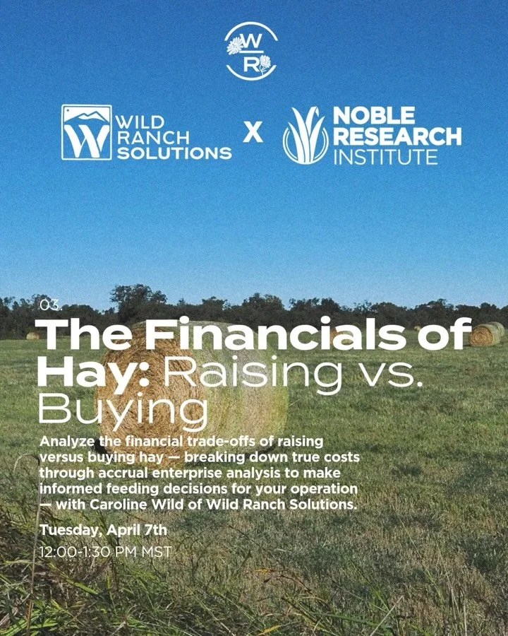 Session 3 reminder! 

Have you ever wondered if raising your own hay is actually saving you money? Join us to  break down the costs associated with putting up your own hay so that you can make informed decisions about how to feed your livestock when 