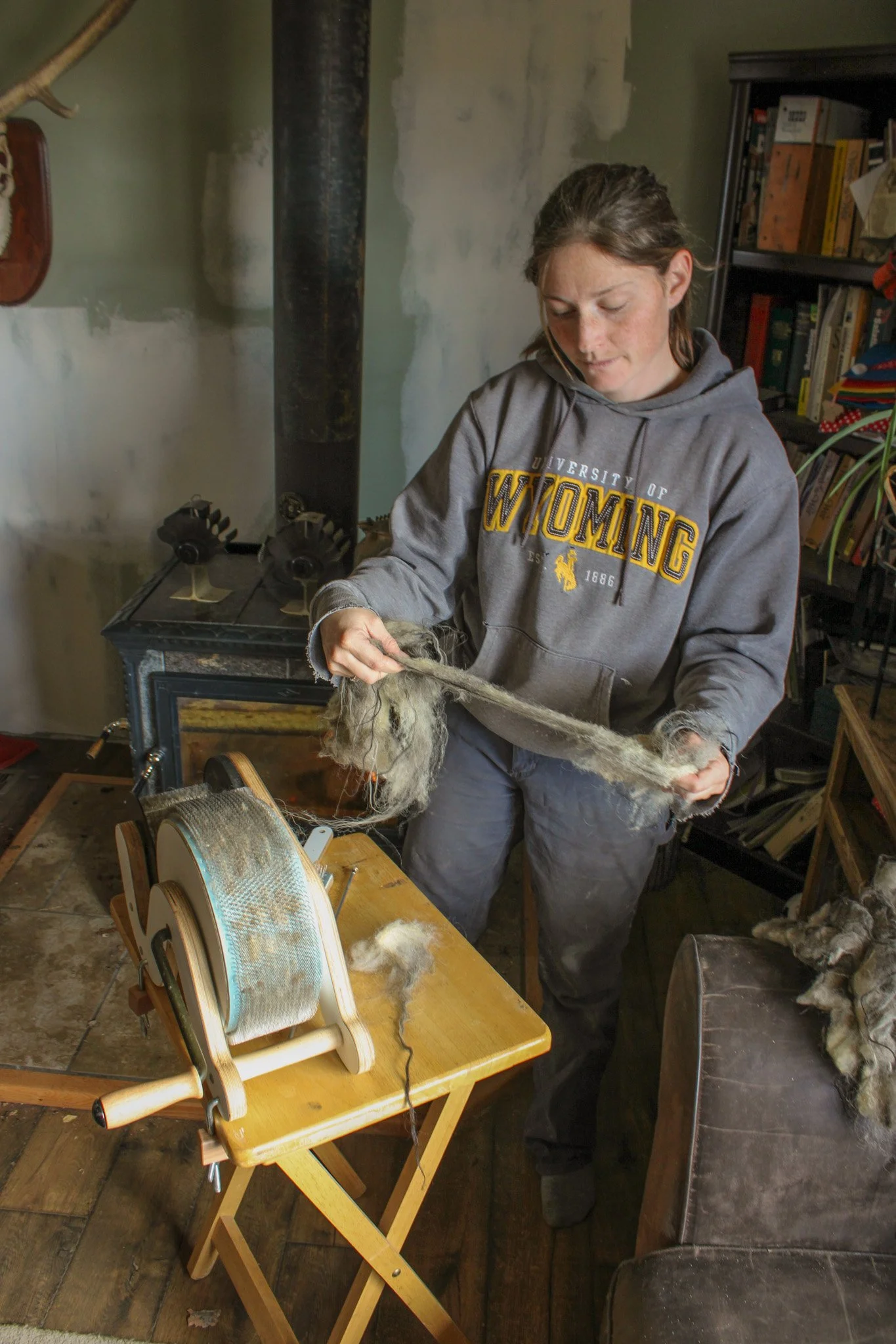 Carding and Examining Wool.jpg
